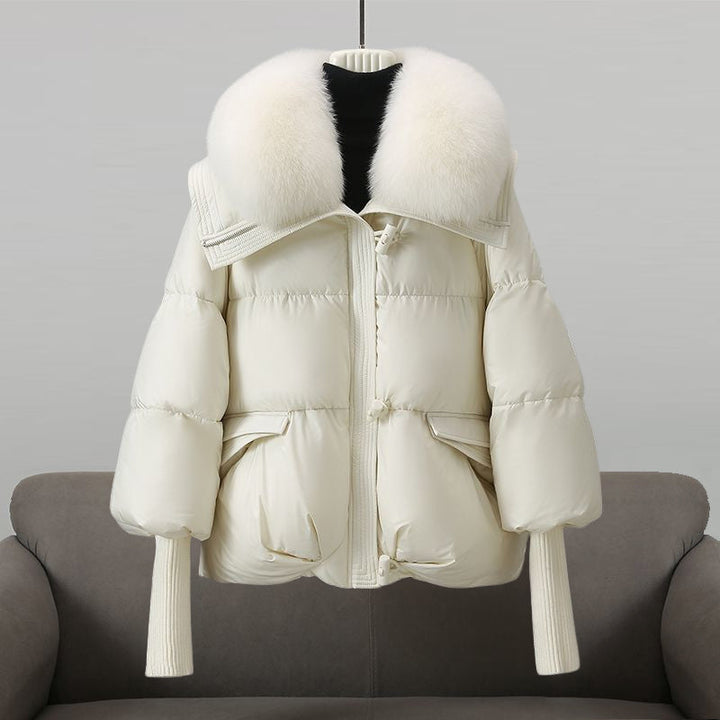 Hetty faux fur collar hooded puffer jacket – image 2