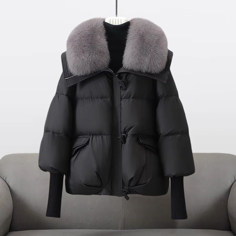 Hetty faux fur collar hooded puffer jacket