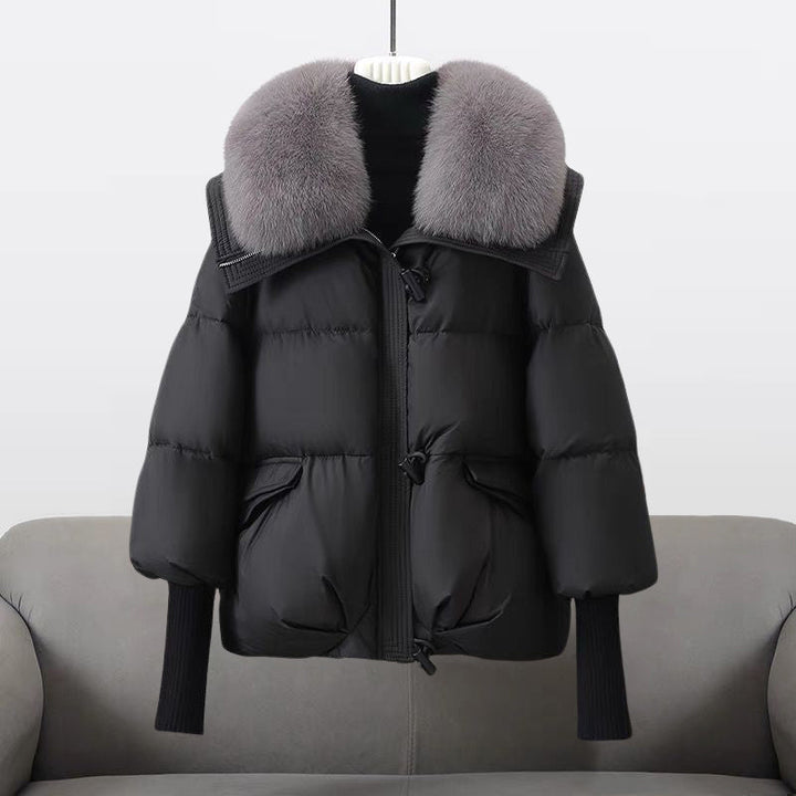 Hetty faux fur collar hooded puffer jacket