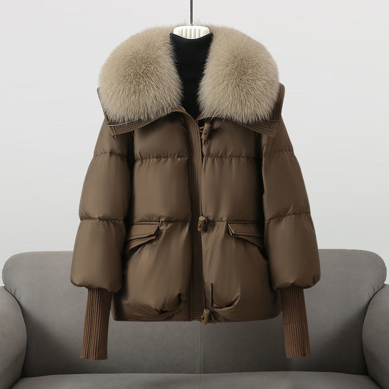 Hetty faux fur collar hooded puffer jacket – image 3