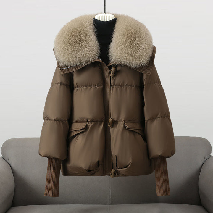 Hetty faux fur collar hooded puffer jacket – image 3