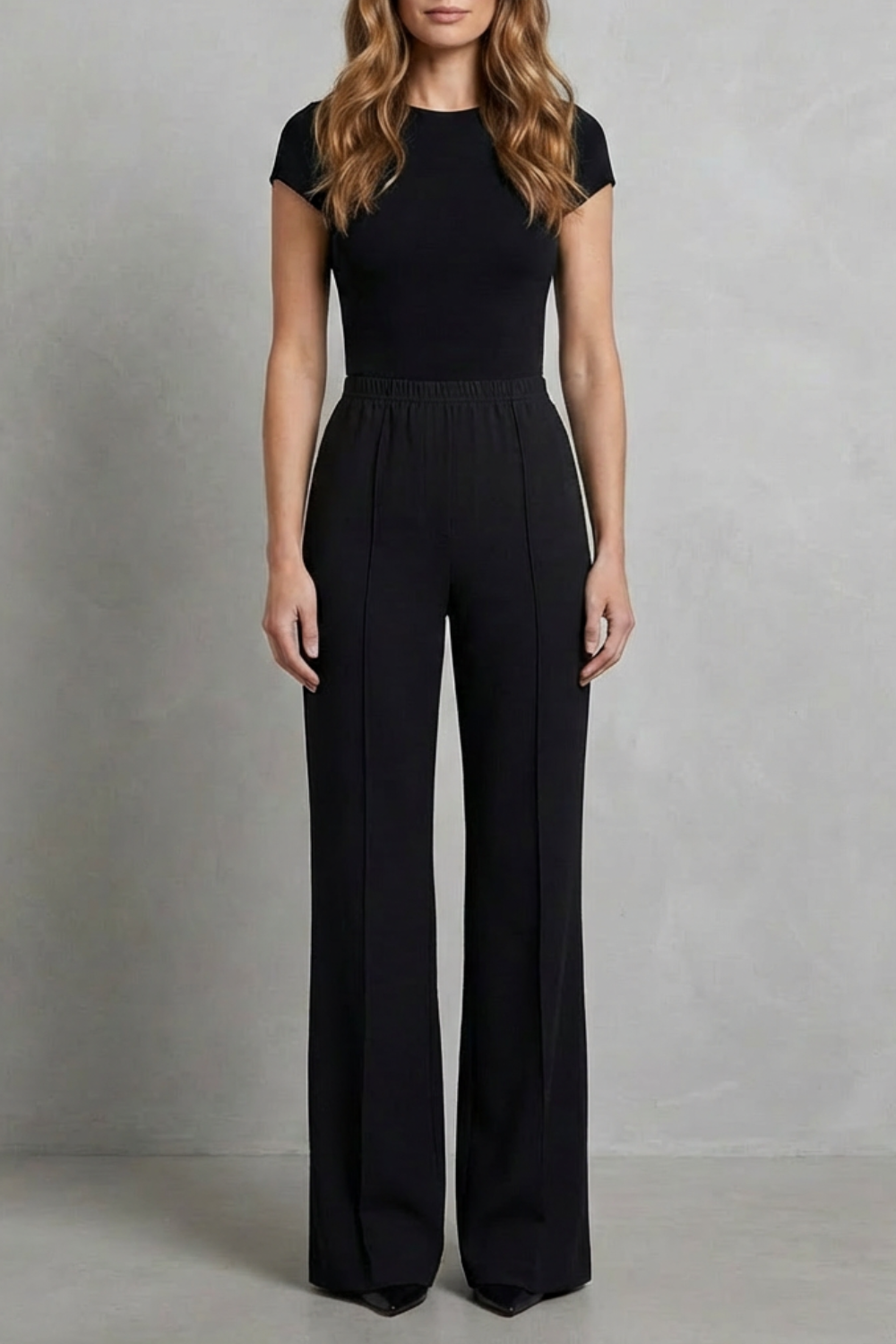 Bethia high waisted wide leg tailored trousers