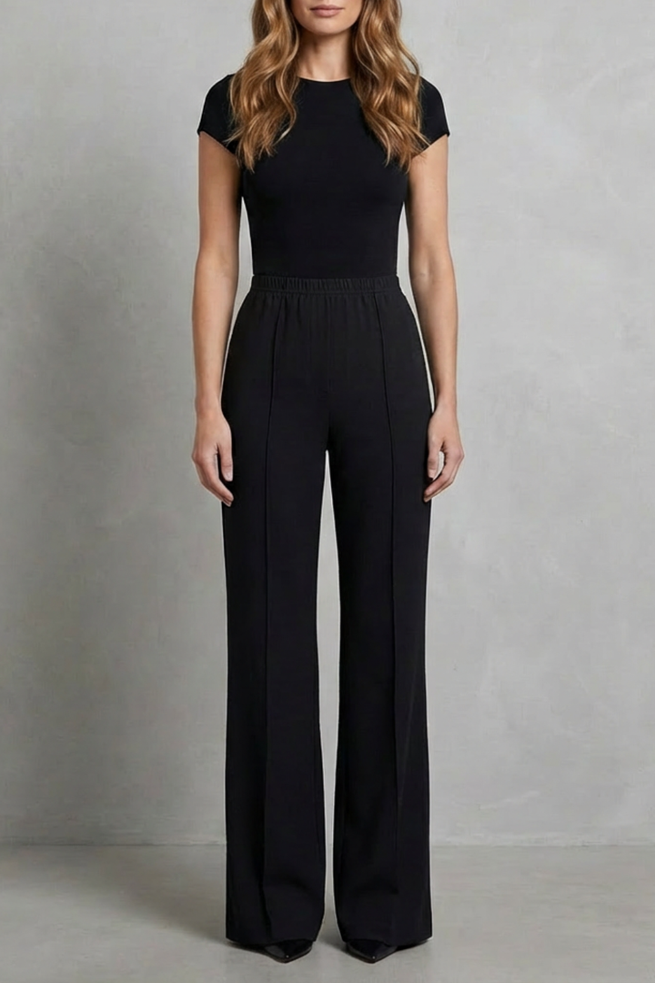 Bethia high waisted wide leg tailored trousers
