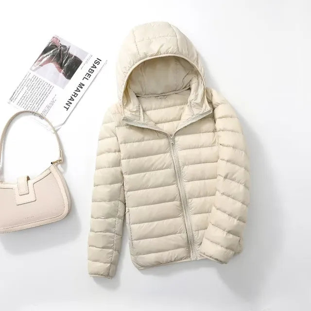 Nia packable hooded puffer coat – image 2
