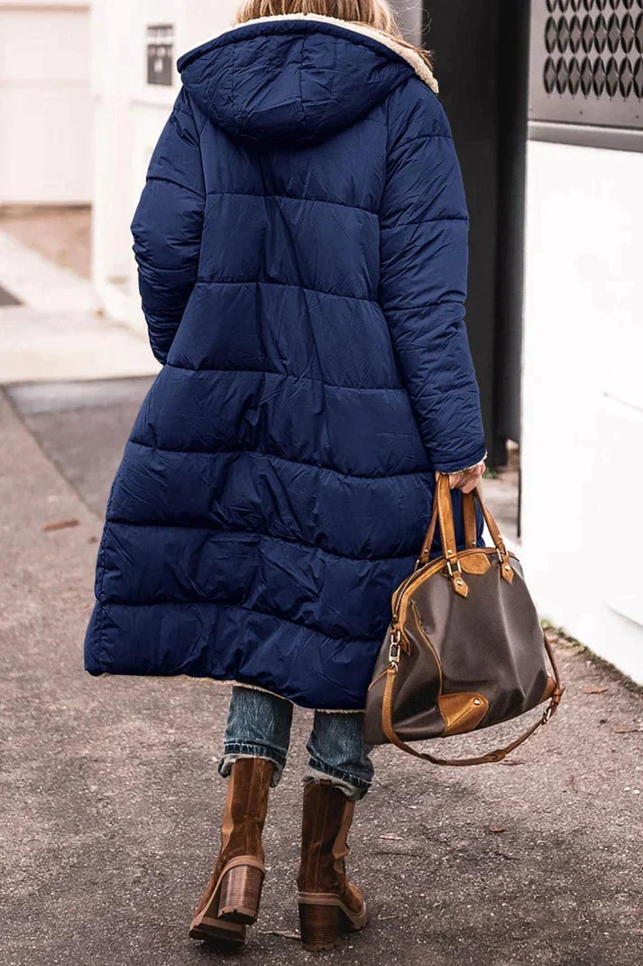 Seraphine reversible teddy lined hooded long coat – image 10