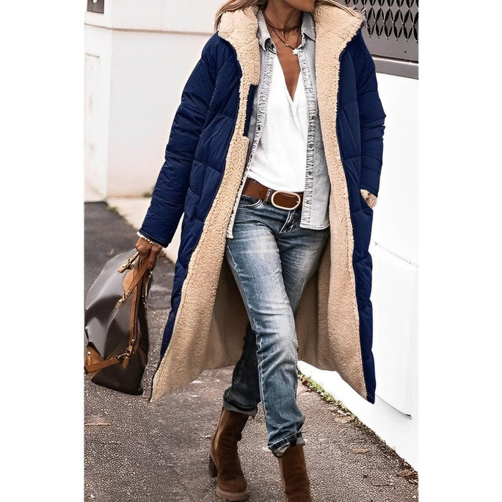 Seraphine reversible teddy lined hooded long coat – image 3