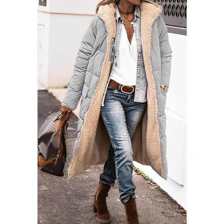 Seraphine reversible teddy lined hooded long coat – image 4