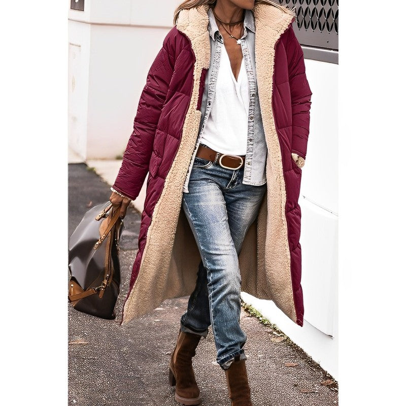 Seraphine reversible teddy lined hooded long coat – image 6