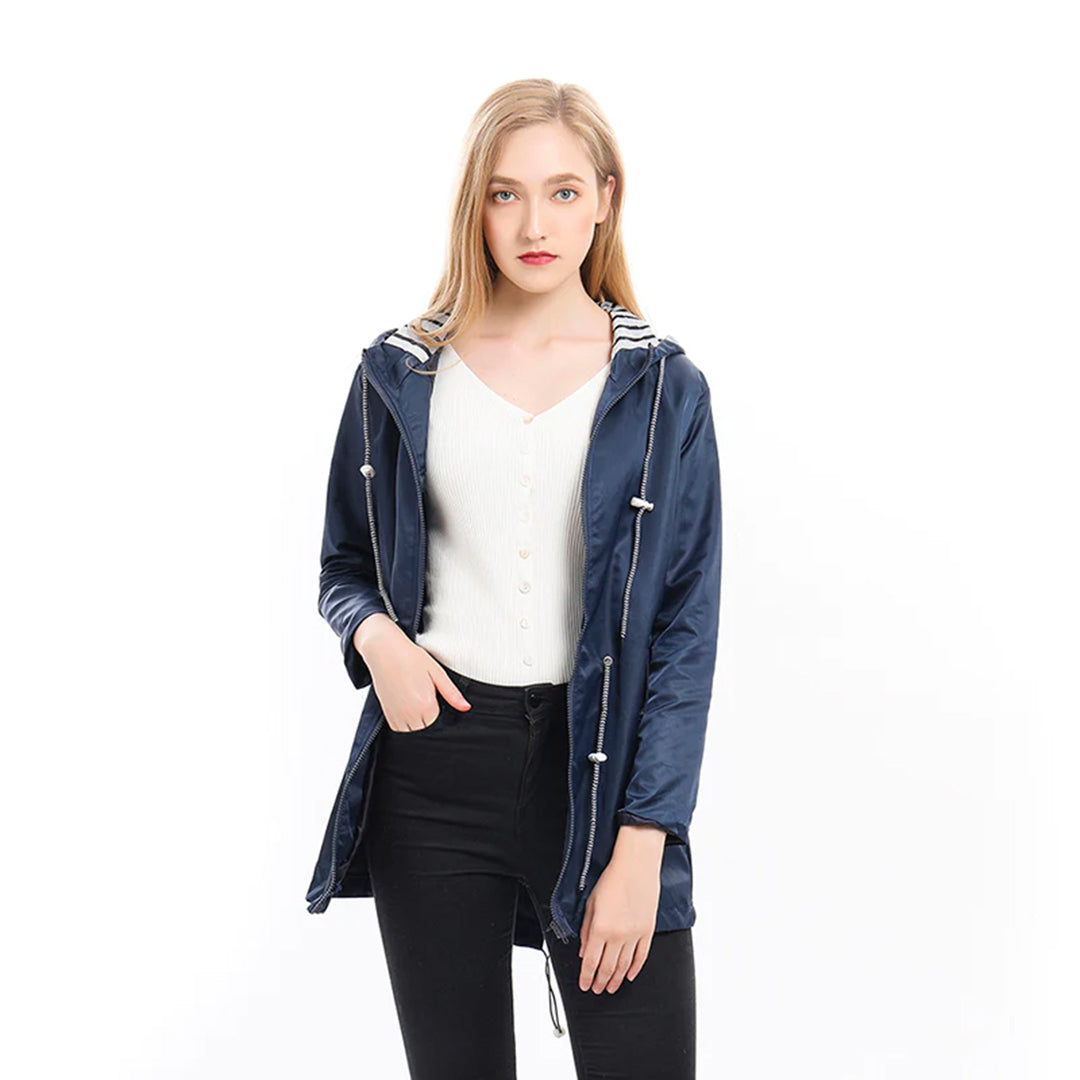 Saoirse long waterproof hooded raincoat – image 3
