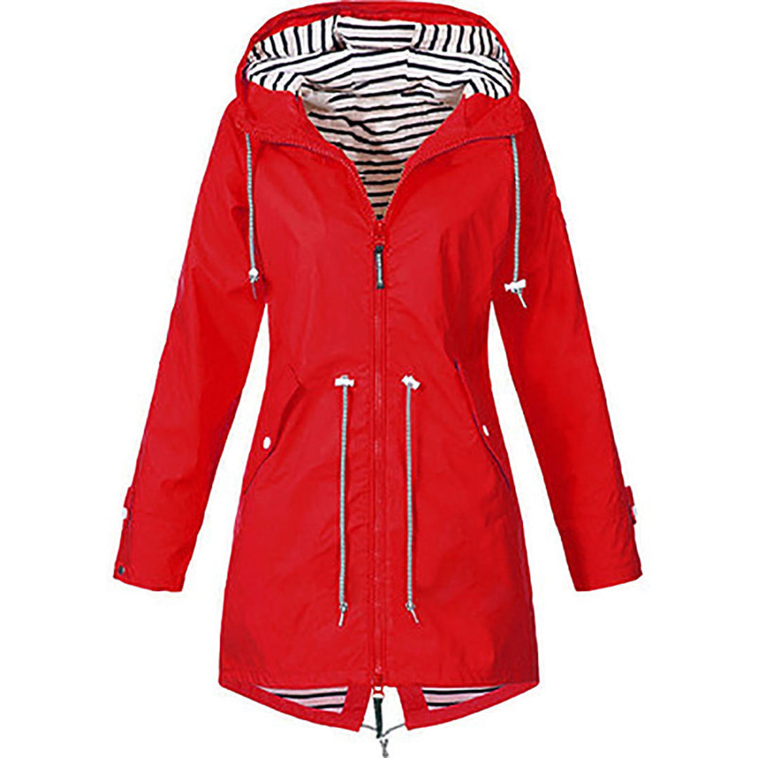 Saoirse long waterproof hooded raincoat – image 6
