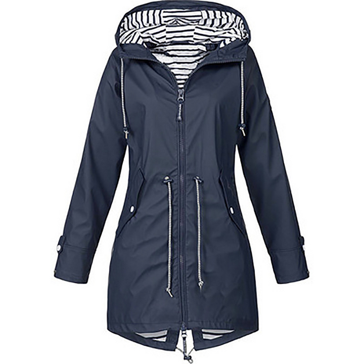 Saoirse long waterproof hooded raincoat – image 7