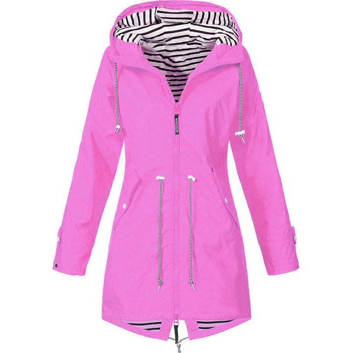Saoirse long waterproof hooded raincoat – image 8