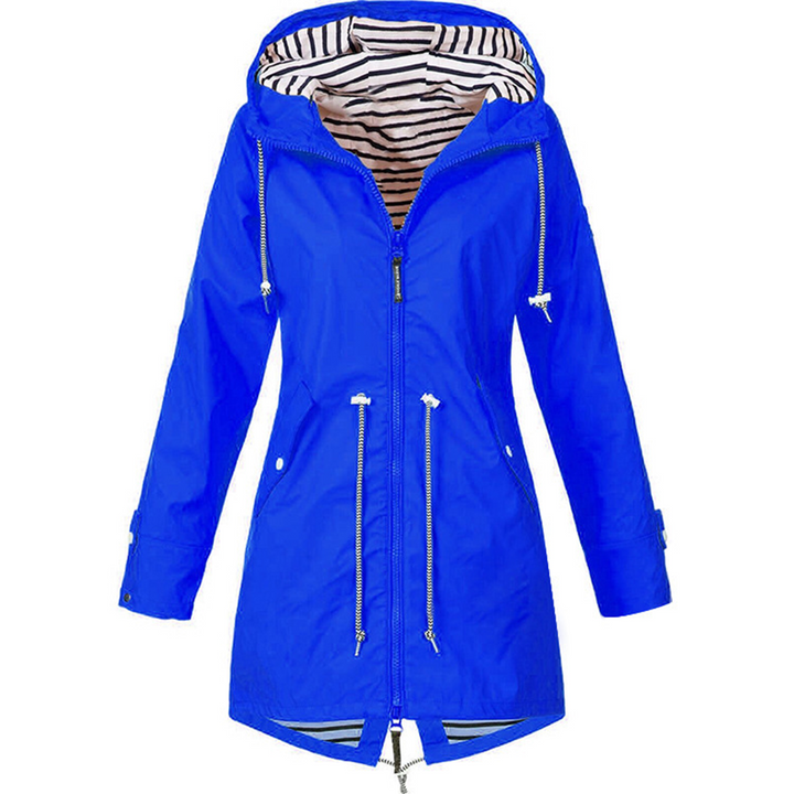 Saoirse long waterproof hooded raincoat – image 9