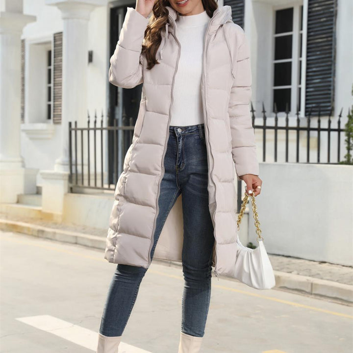 Gisele long hooded padded puffer coat