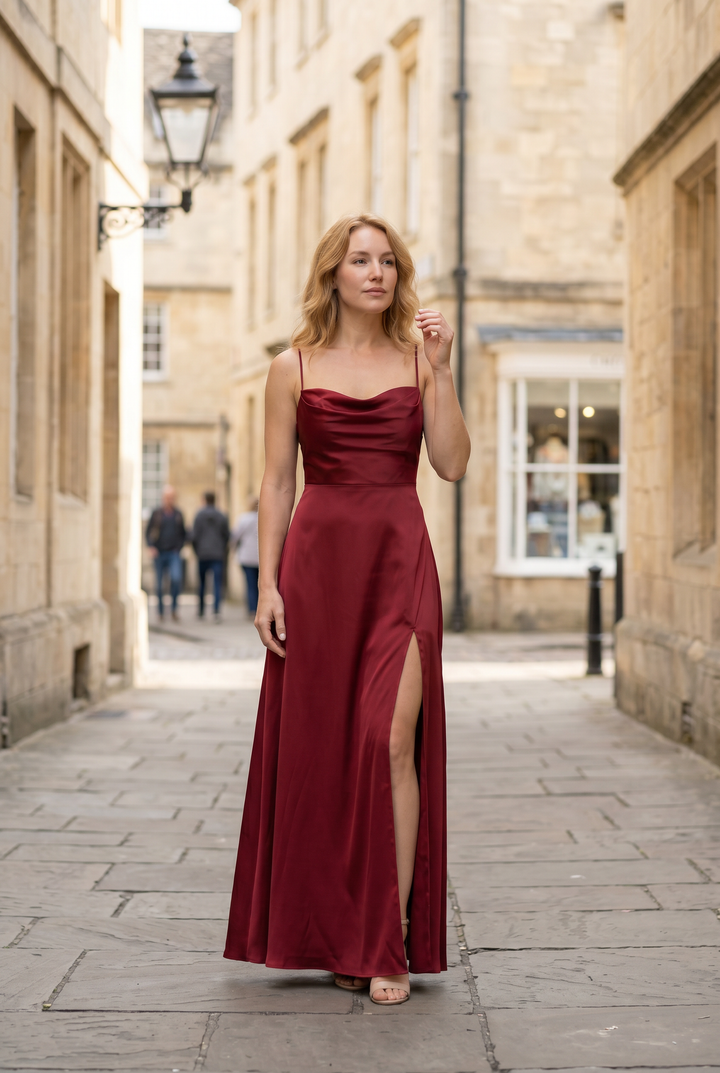 Winifred high slit maxi dress – image 4