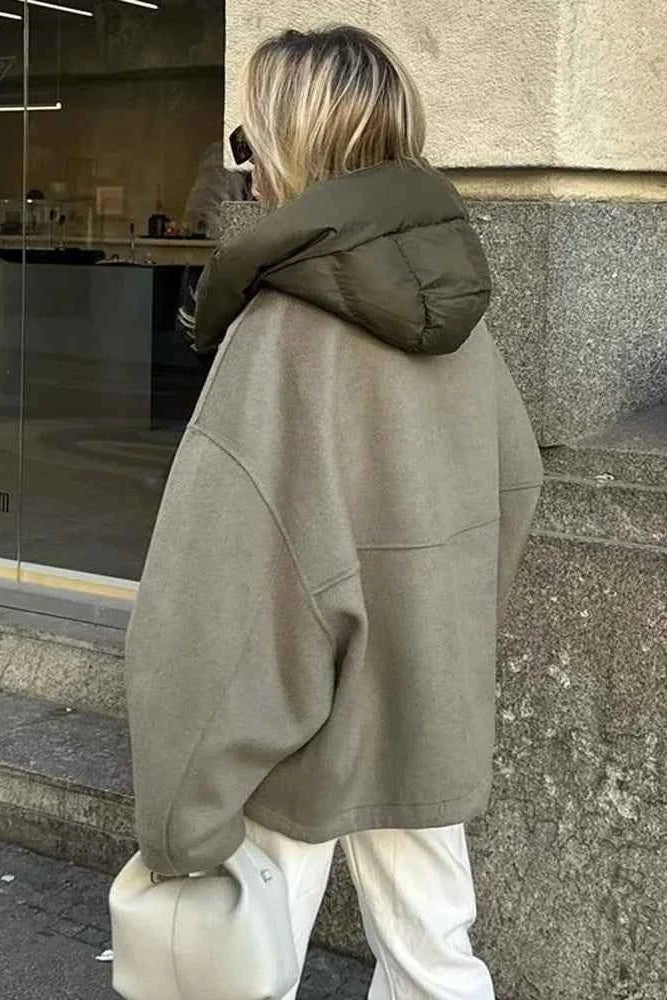 Benedetta oversized jacket with padded hood – image 5