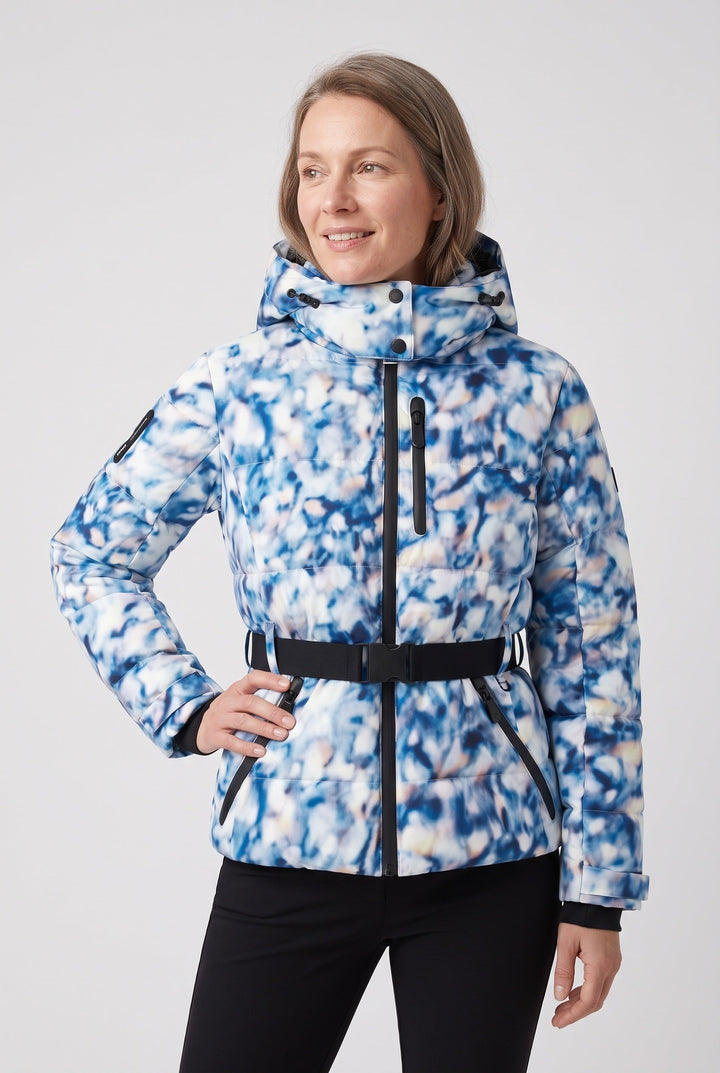 Katie belted hooded padded ski jacket – image 8