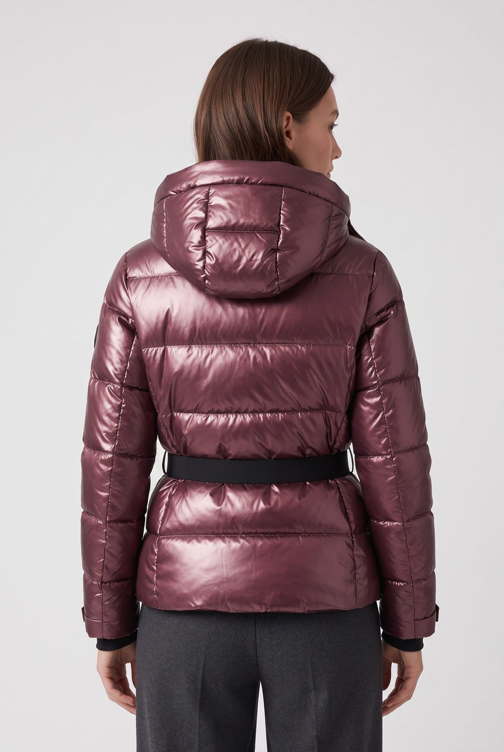 Katie belted hooded padded ski jacket – image 2