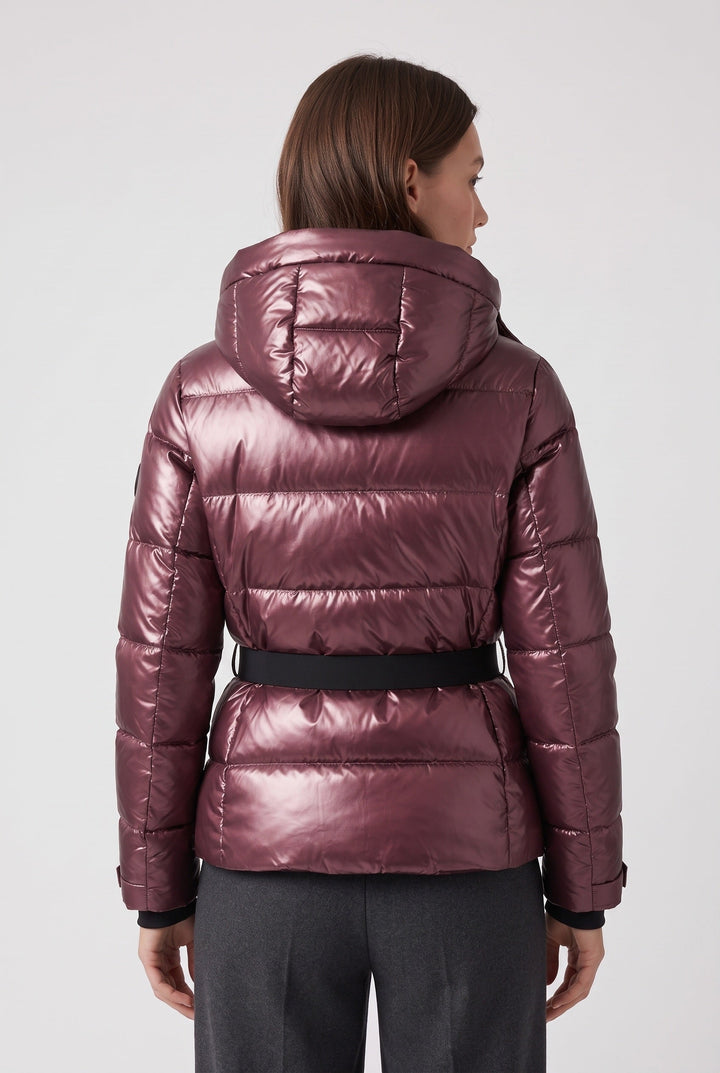 Katie belted hooded padded ski jacket – image 2