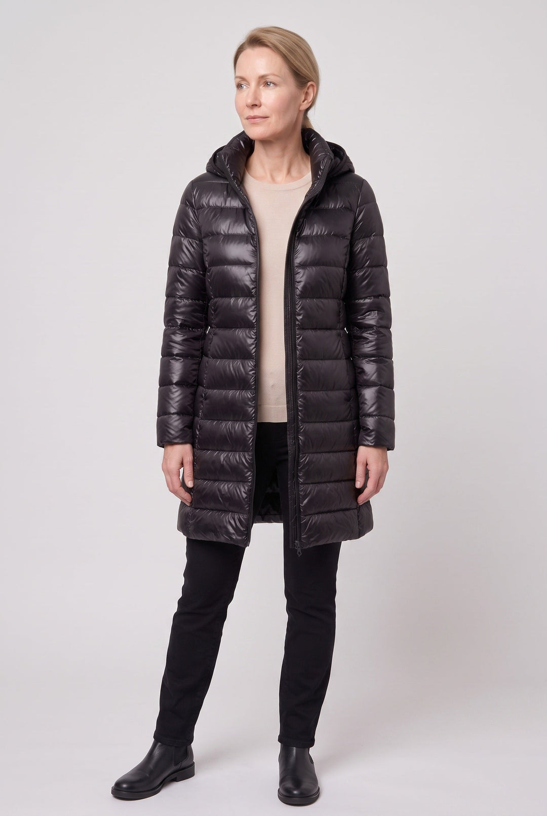 Tansy hooded longline puffer jacket – image 10