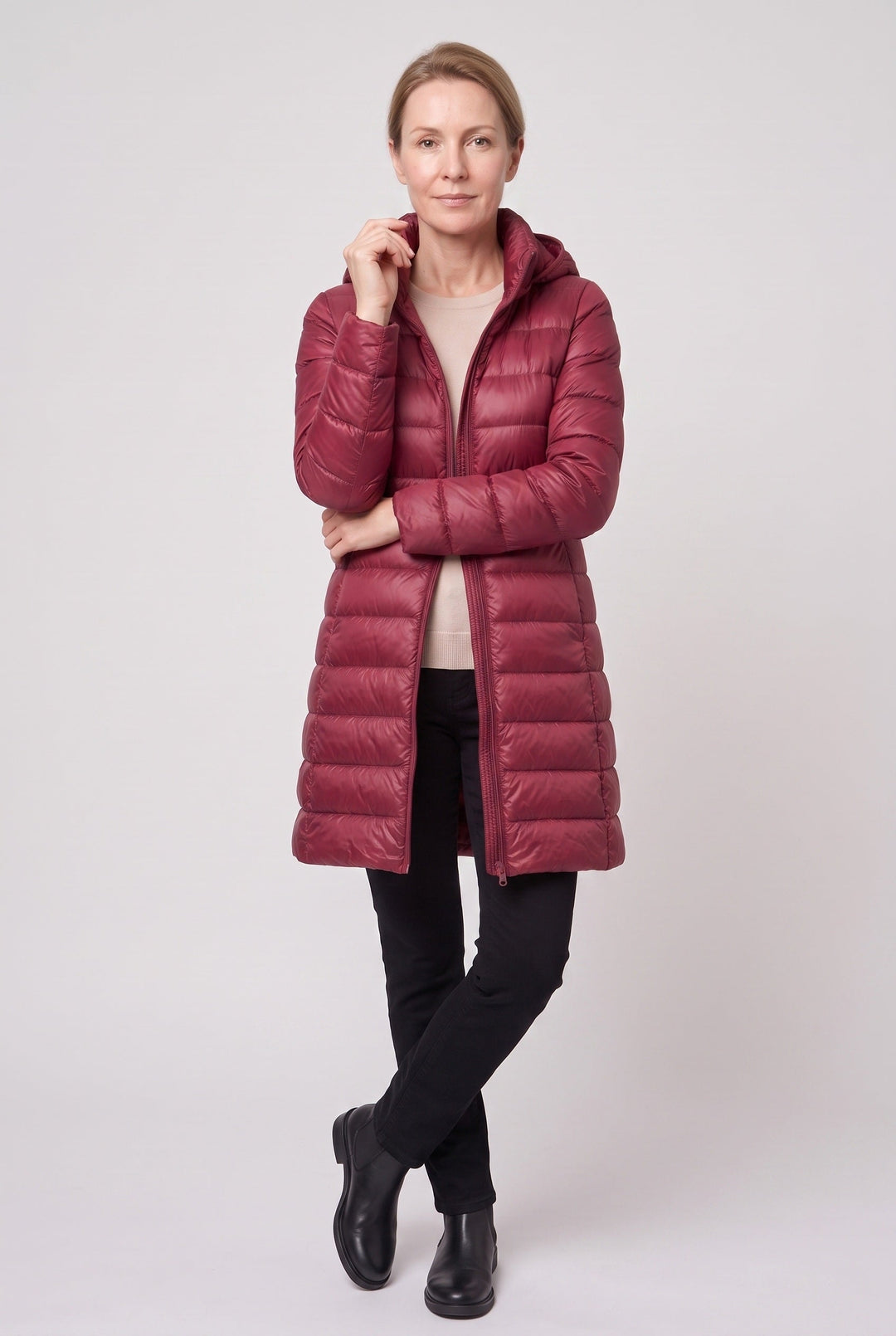 Tansy hooded longline puffer jacket – image 14