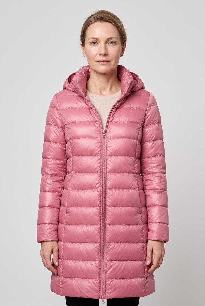 Tansy hooded longline puffer jacket
