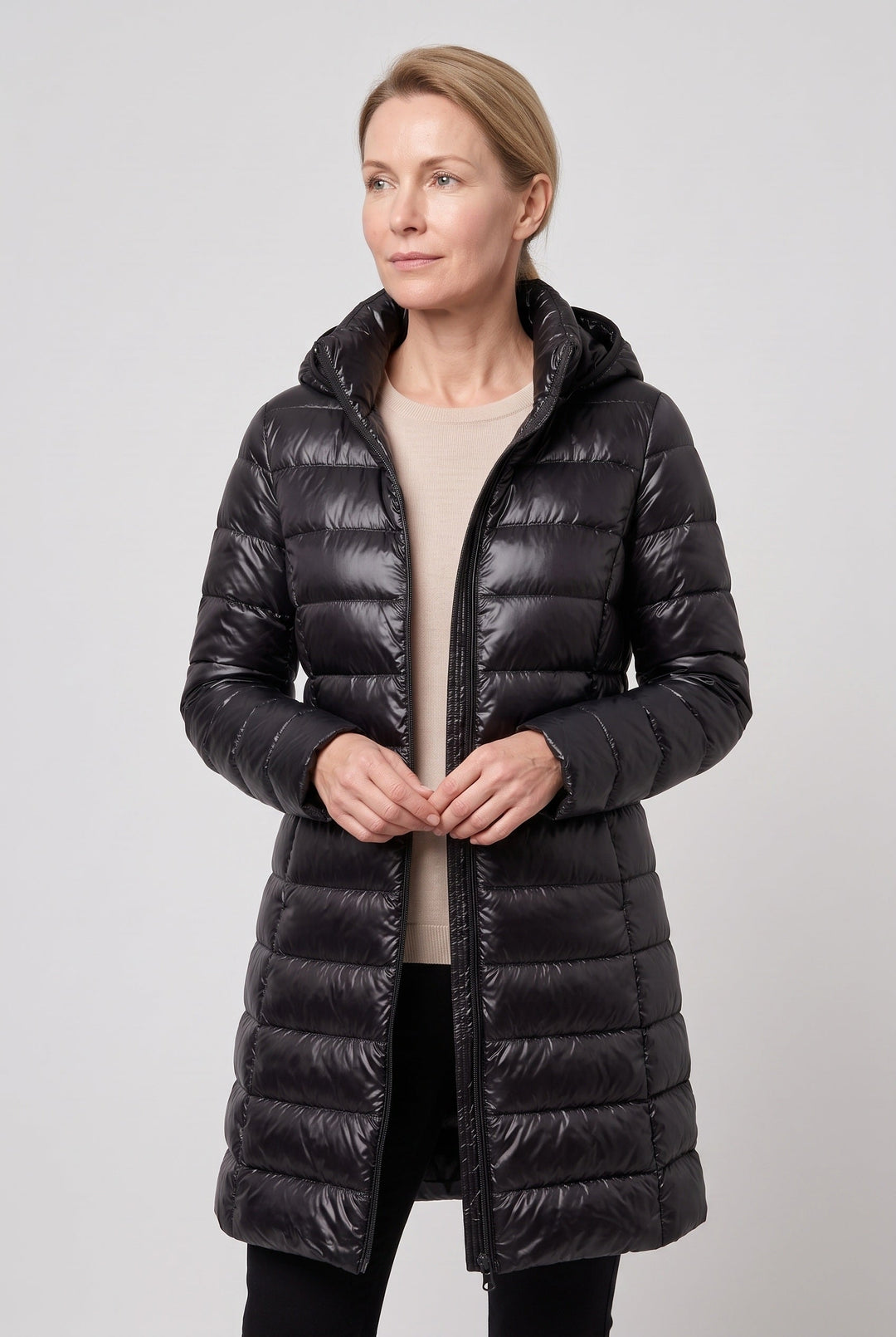 Tansy hooded longline puffer jacket – image 9