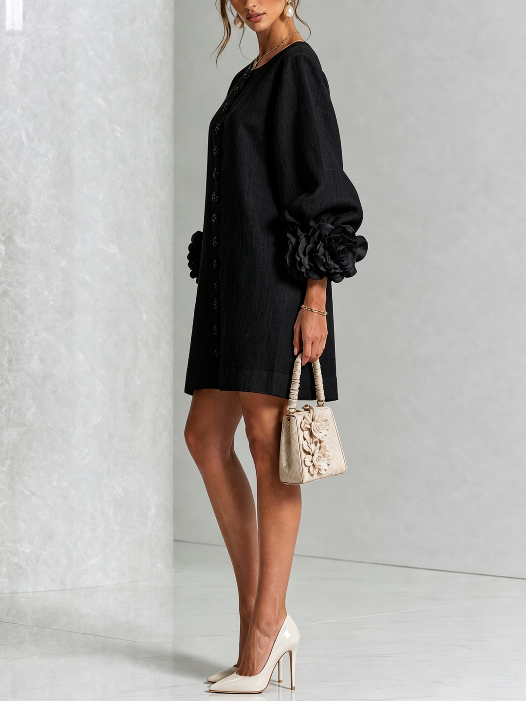Agatha rose cuff A line dress – image 23