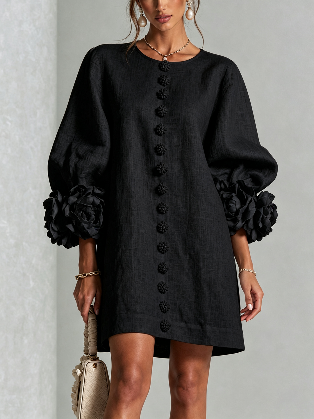 Agatha rose cuff A line dress – image 5