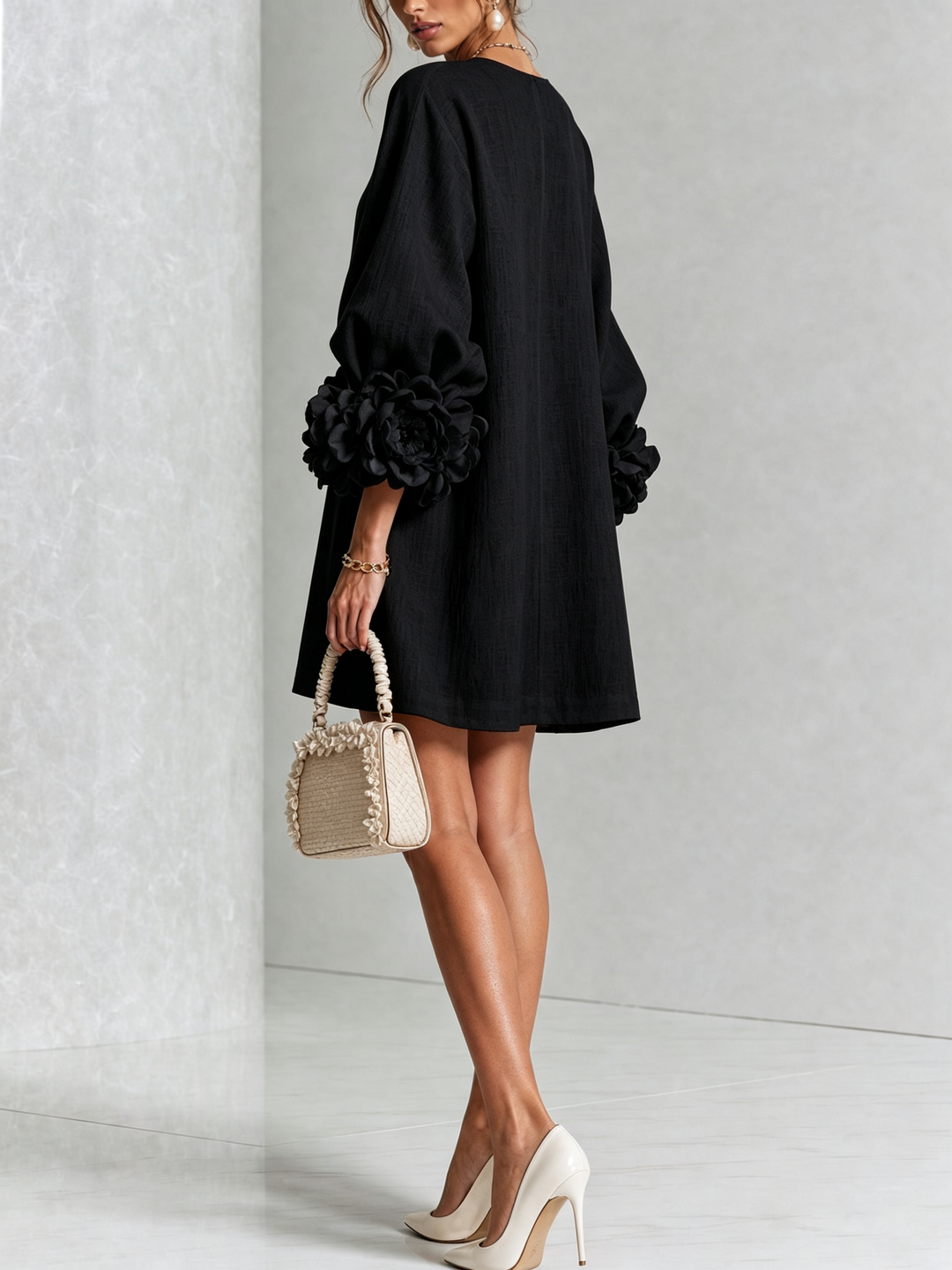 Agatha rose cuff A line dress – image 24