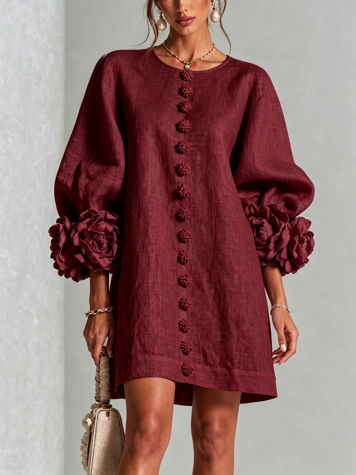 Agatha rose cuff A line dress – image 10