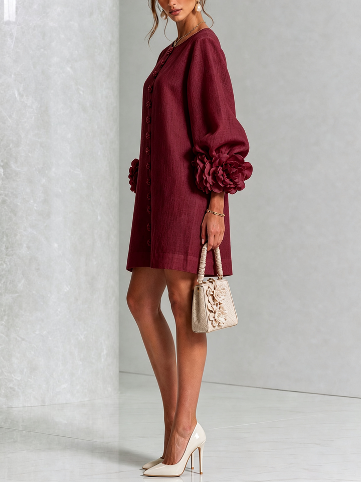Agatha rose cuff A line dress – image 38
