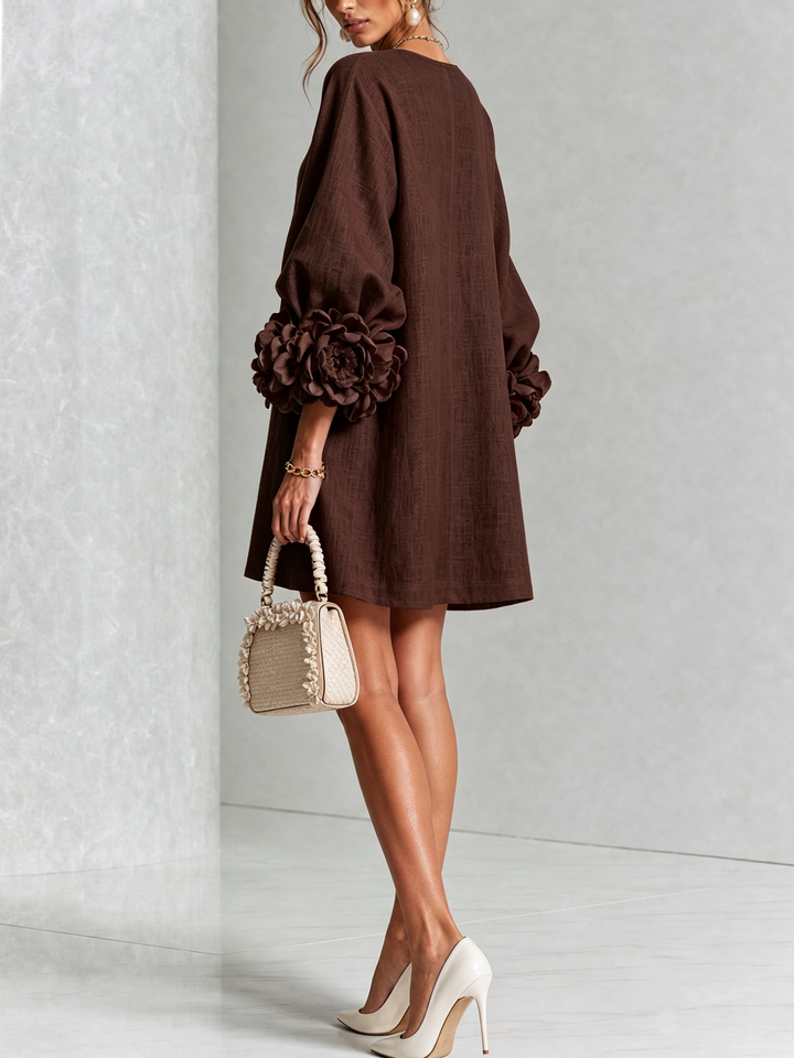 Agatha rose cuff A line dress – image 33