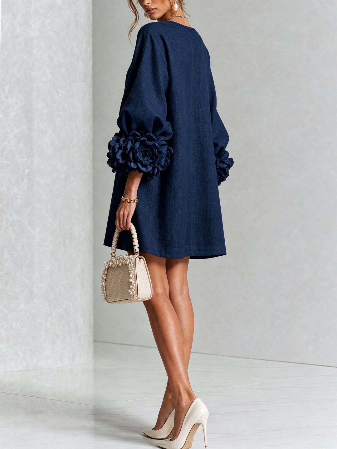 Agatha rose cuff A line dress – image 21