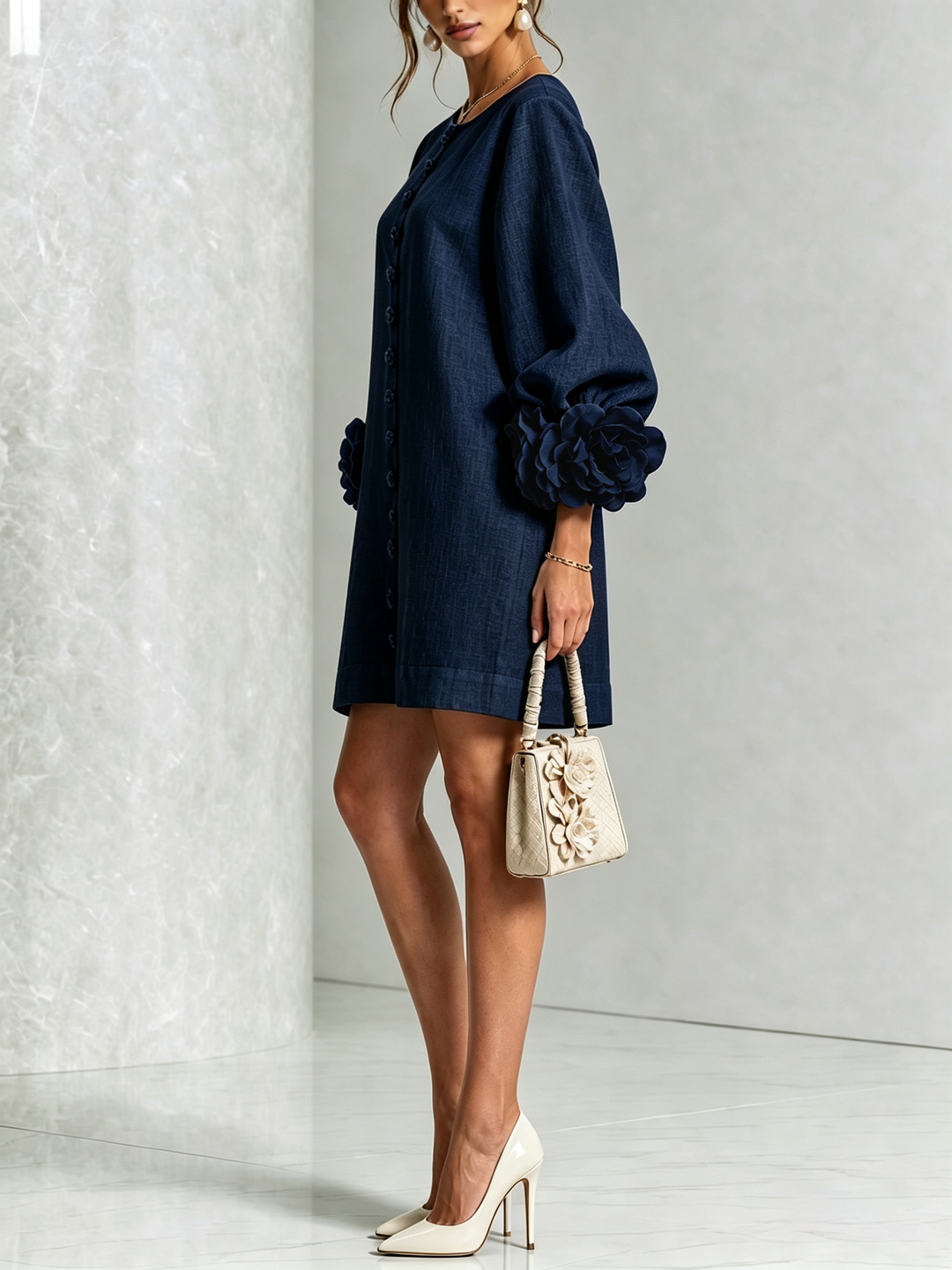 Agatha rose cuff A line dress – image 20