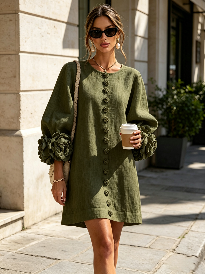 Agatha rose cuff A line dress – image 19