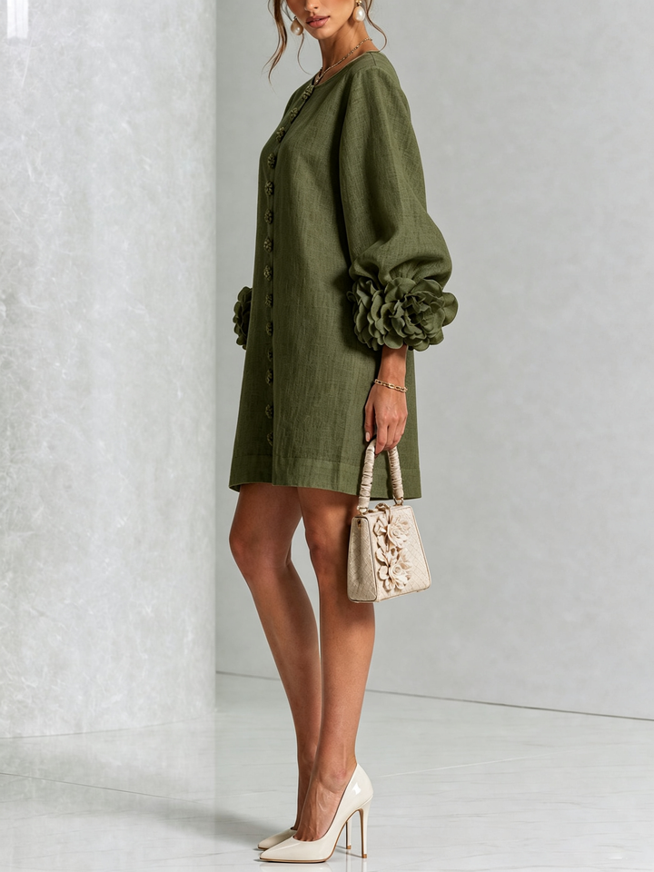 Agatha rose cuff A line dress – image 17