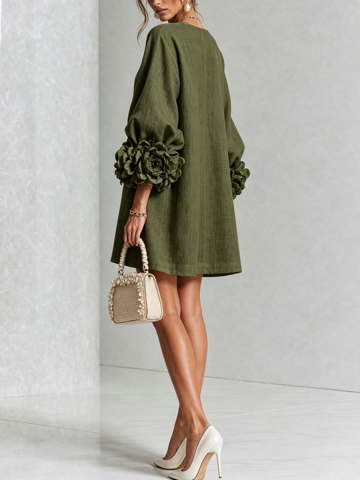Agatha rose cuff A line dress – image 18