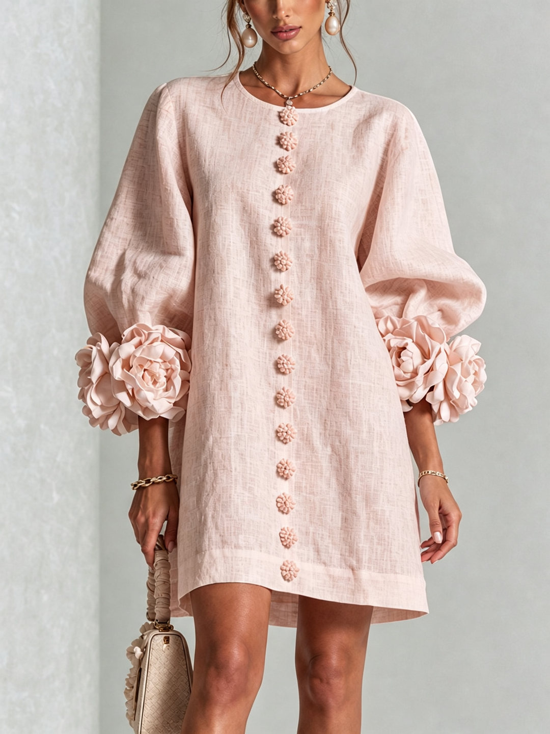 Agatha rose cuff A line dress – image 6