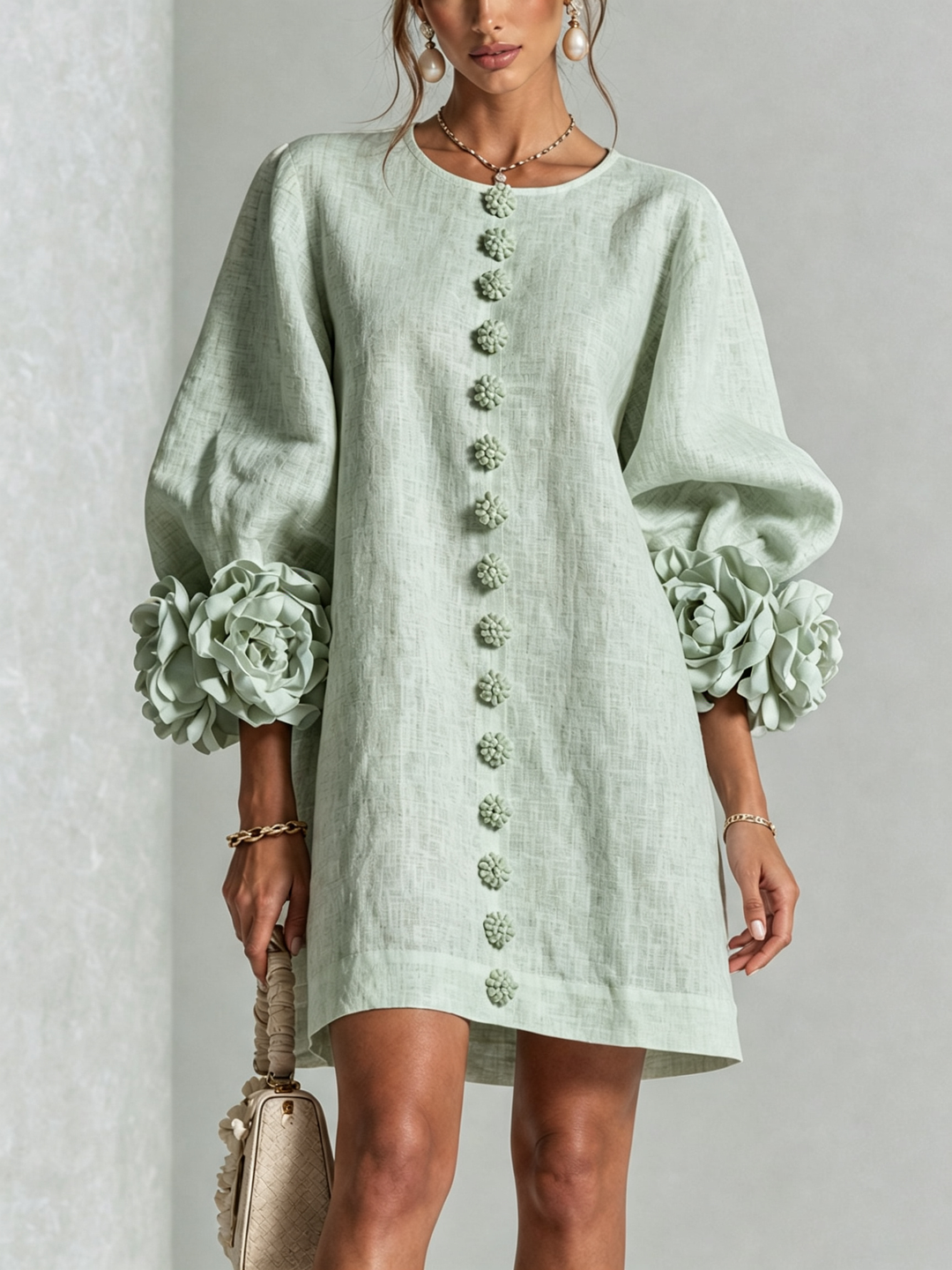Agatha rose cuff A line dress – image 9