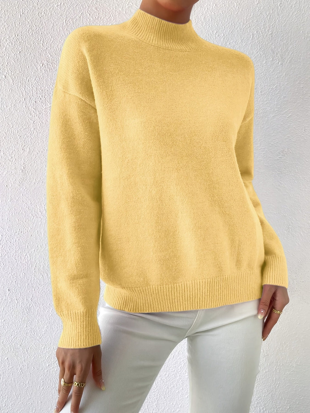 Lowri high neck knitted jumper – image 43