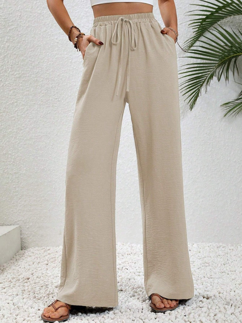 Iona draped wide leg tailored trousers – image 10