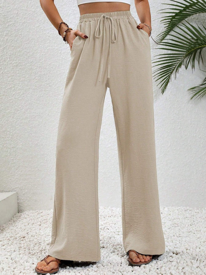 Iona draped wide leg tailored trousers – image 10