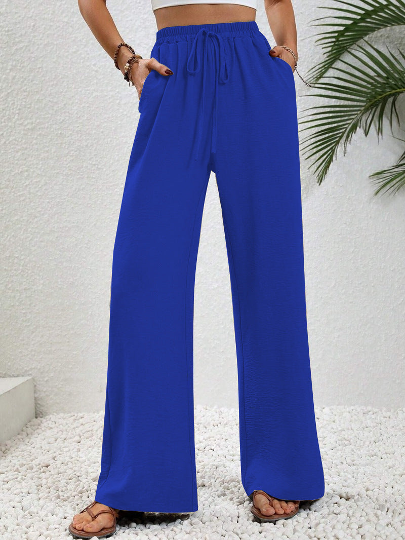 Iona draped wide leg tailored trousers – image 11