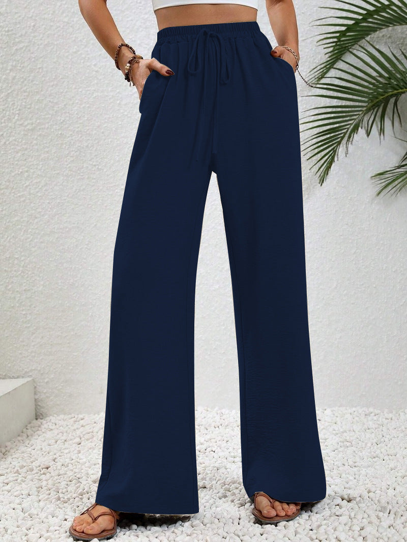 Iona draped wide leg tailored trousers – image 12