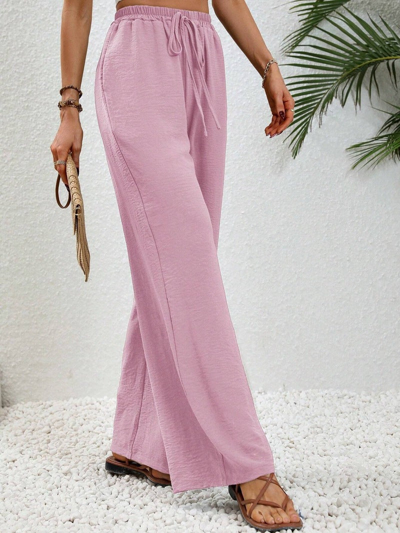 Iona draped wide leg tailored trousers – image 2
