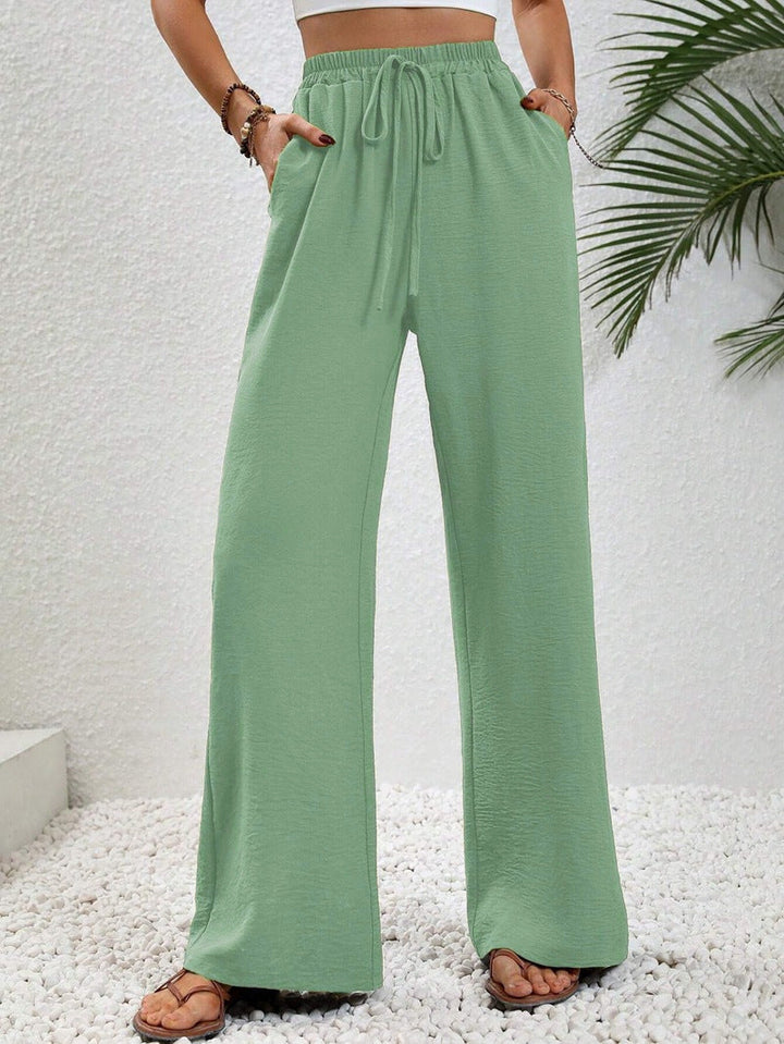 Iona draped wide leg tailored trousers – image 4