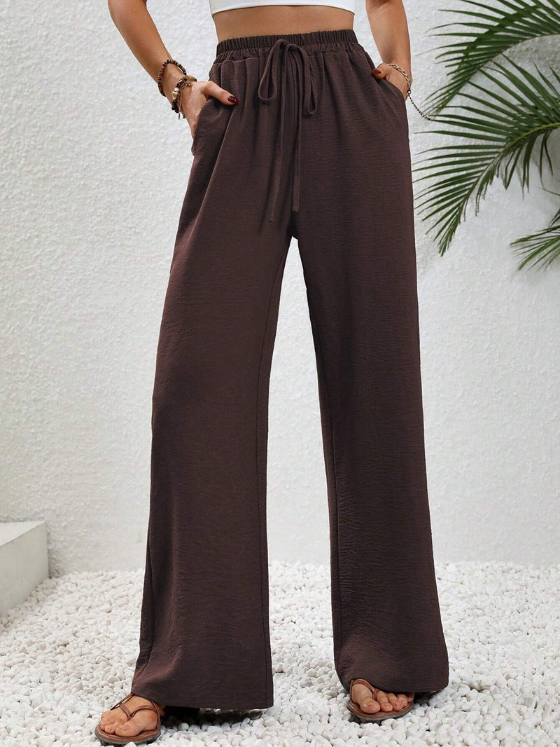Iona draped wide leg tailored trousers – image 5