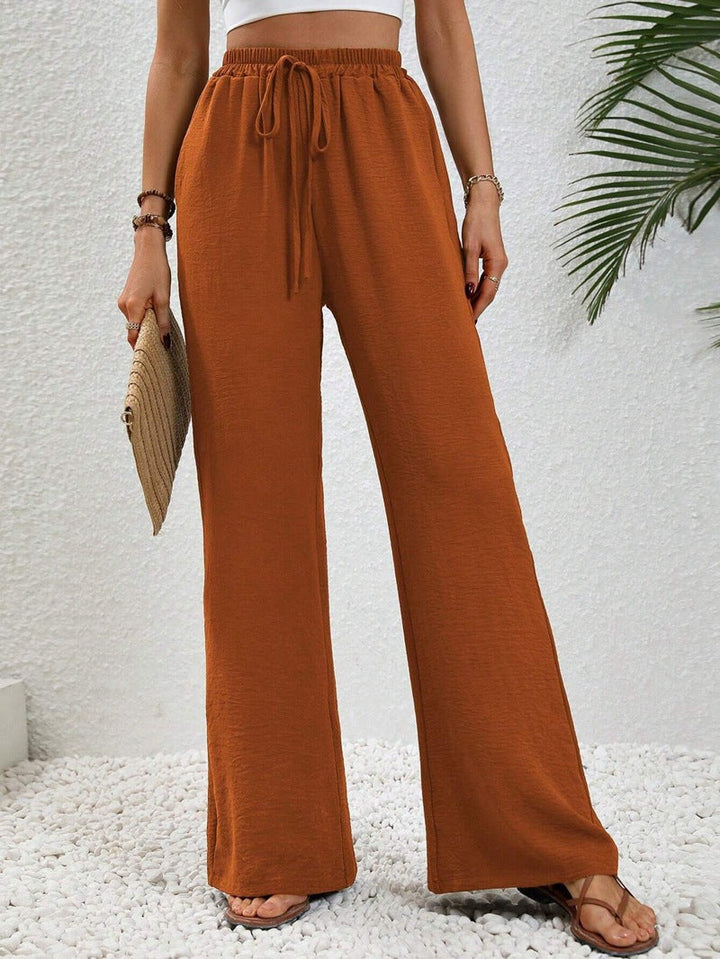 Iona draped wide leg tailored trousers – image 6