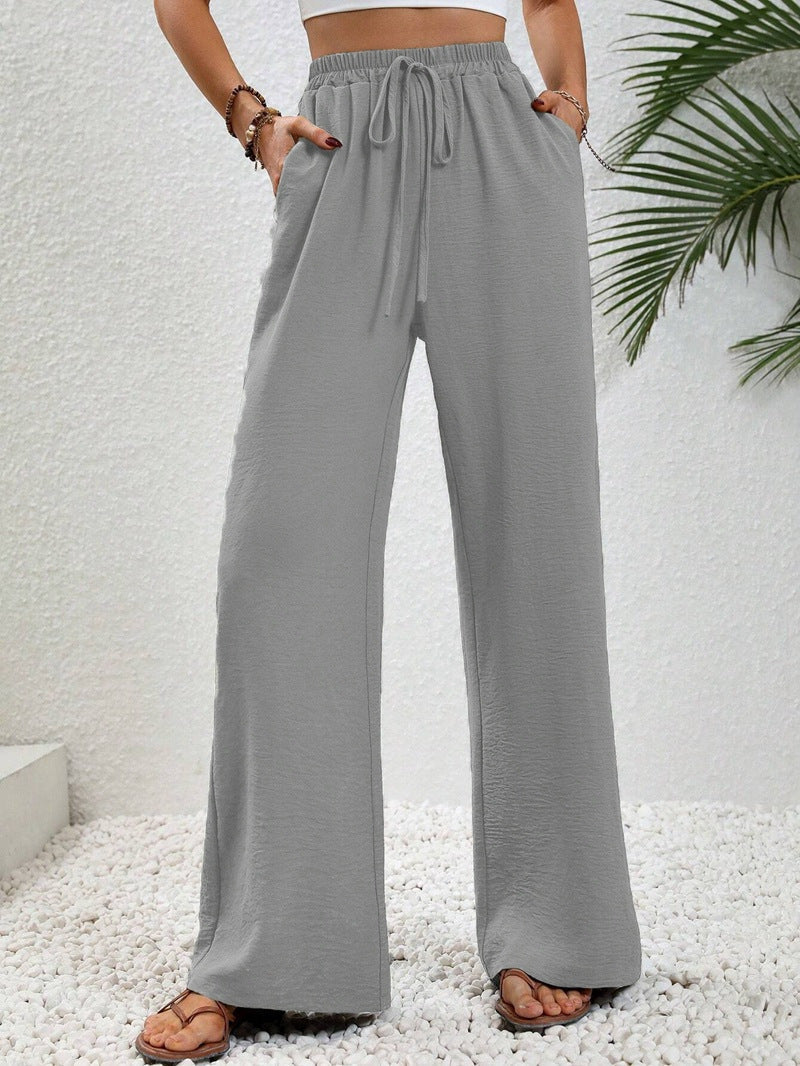 Iona draped wide leg tailored trousers – image 7